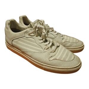 BALENCIAGA White Leather Low Profile Sneakers - US 12 EU 45